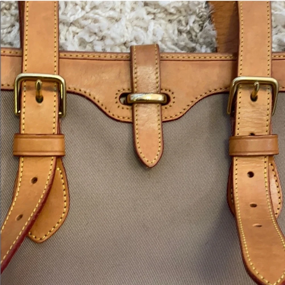 Vintage Dooney & Bourke Cabriolet canvas bucket bag vachetta leather - Picture 5 of 7